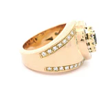 Anillo 18K Bombé Gota Zafiro y Diamantes