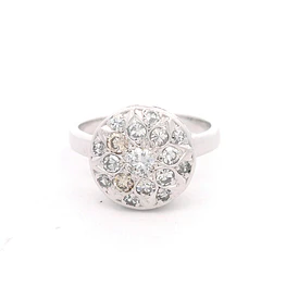 Anillo 18K Flor Diamantes