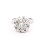 Anillo 18K Flor Diamantes