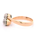 Anillo 18K Tú y Yo Dos Oros