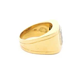 Anillo 18K Sello con Diamantes