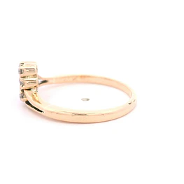 Anillo 14K Calado con Diamantes