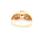 Anillo 14K Solitario Pavé Diamante