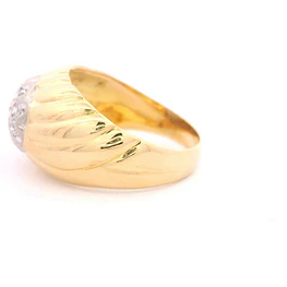 Anillo 18K Bombé Dos Oros