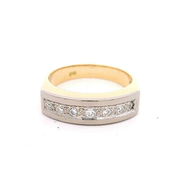 Anillo 18K Cintillo Dos Oros