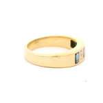 Anillo 18K Cintillo Piedras Azules