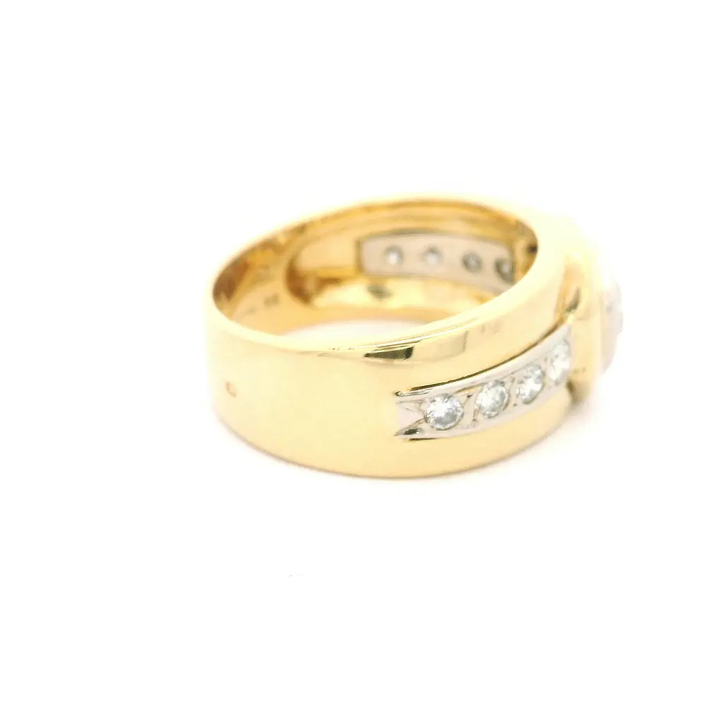 Anillo 18K Dos Oros Diamante