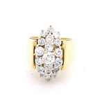 Anillo 18K Racimo Diamante