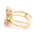 Anillo 14K Flor con Diamantes