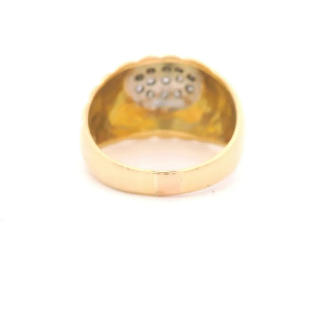 Anillo 18K Bombé Dos Oros
