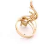 Anillo 18K Calado Perla y Diamantes