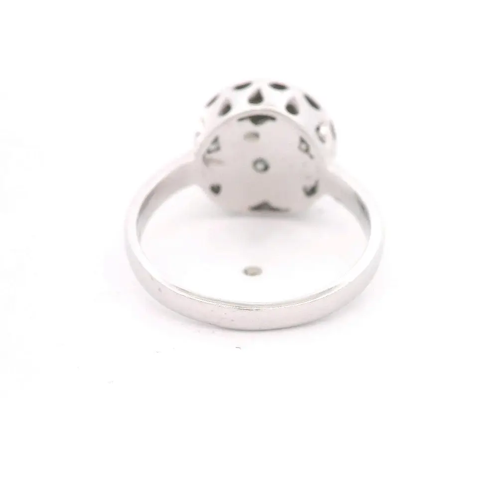 Anillo 18K Flor Diamantes