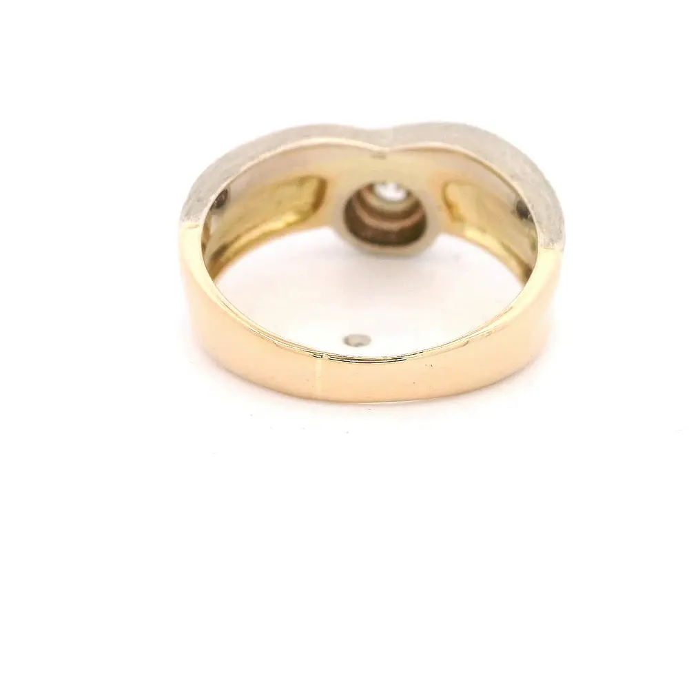 Anillo 18K Solitario Dos Oros
