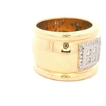 Anillo 18K Bombé con Diamantes