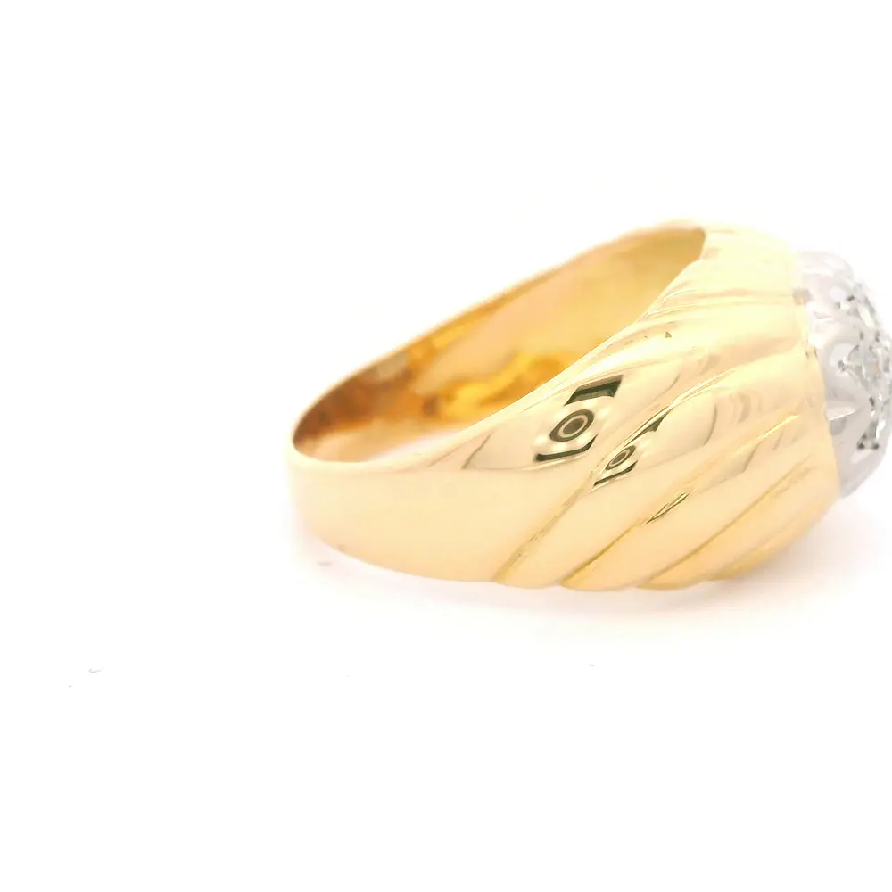 Anillo 18K Bombé Dos Oros