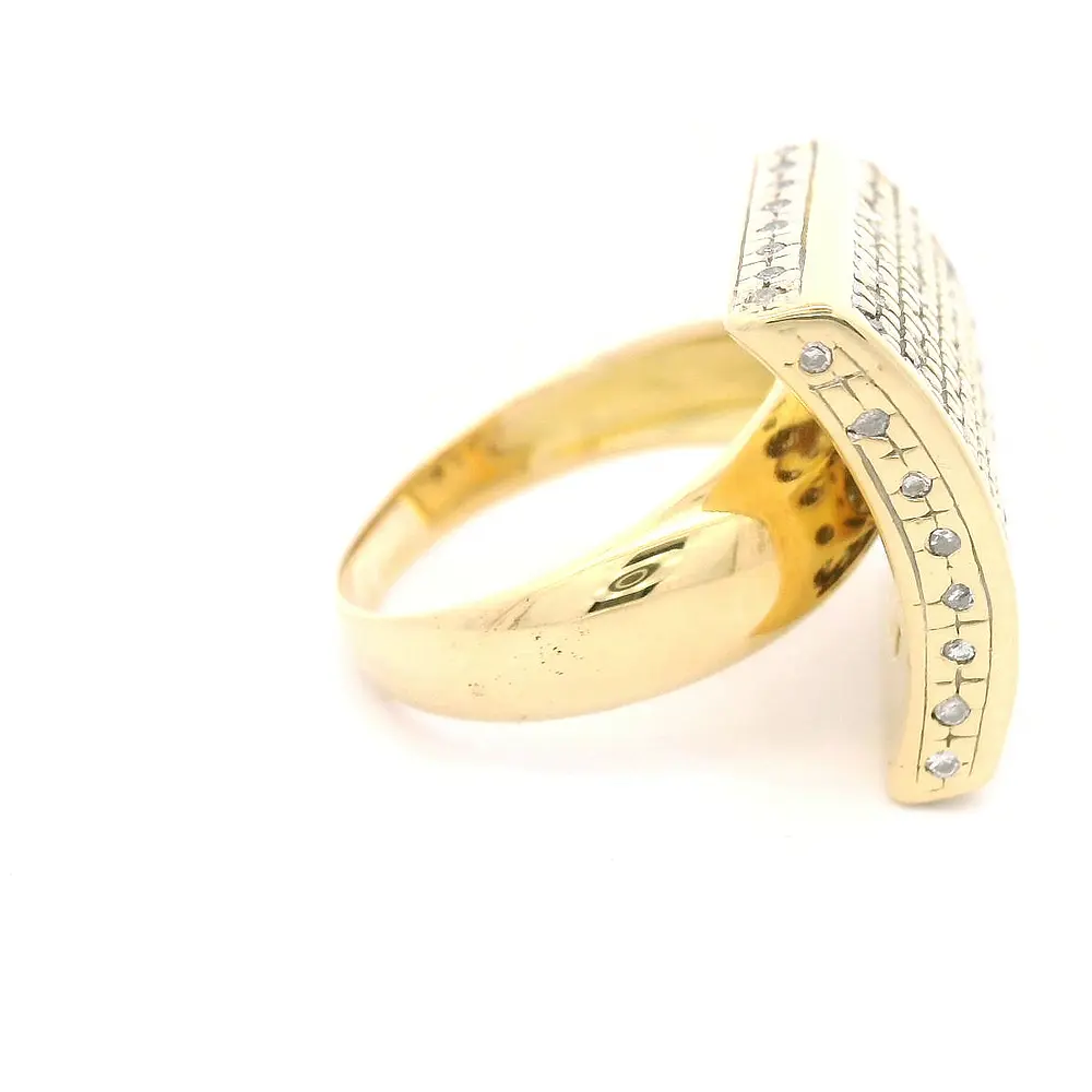 Anillo 18K Sello con Diamantes