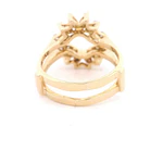 Anillo 14K Flor con Diamantes