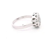 Anillo 18K Flor Diamantes