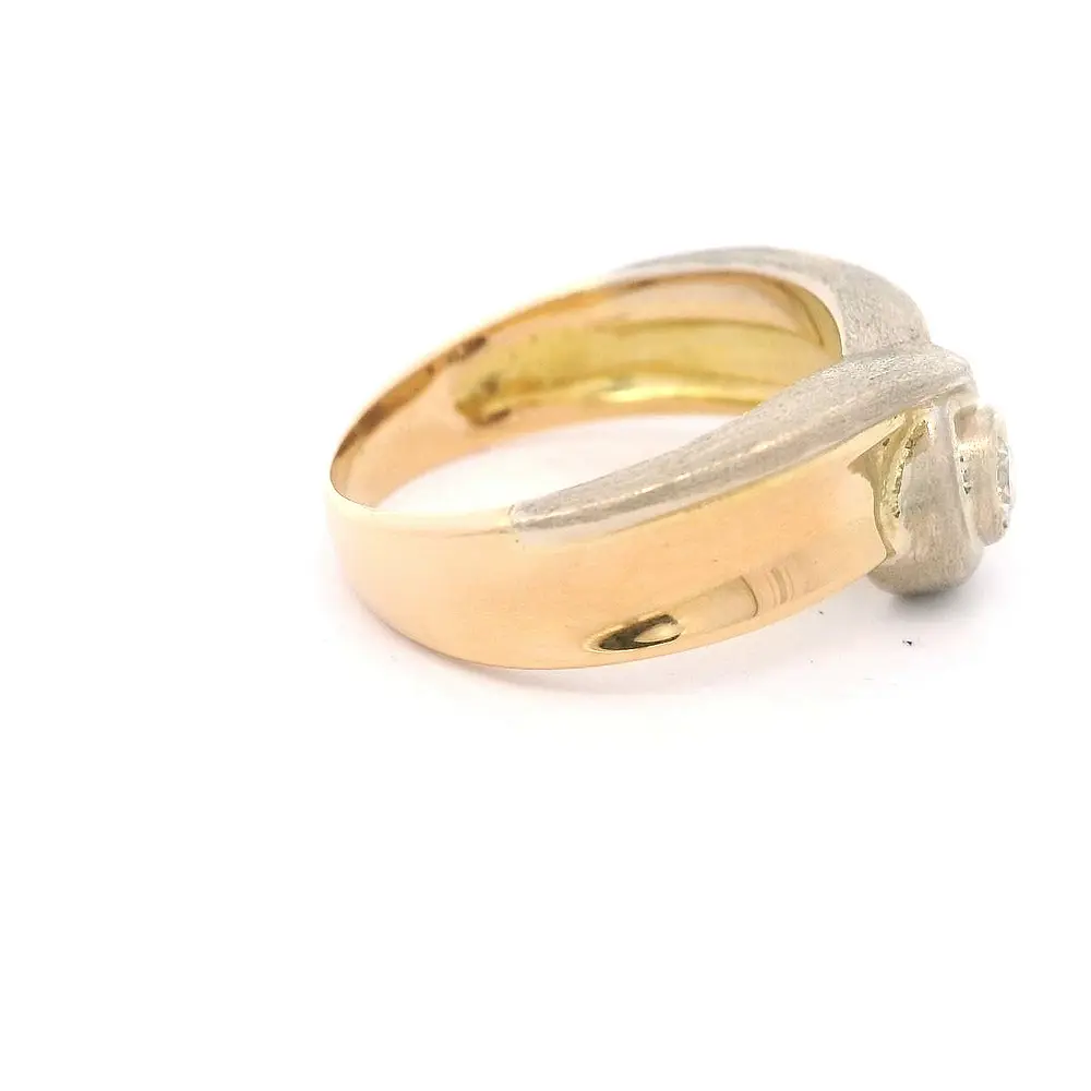 Anillo 18K Solitario Dos Oros