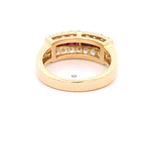 Anillo 18K Cintillo Rubíes y Diamantes