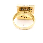 Anillo 18K Sello con Diamantes