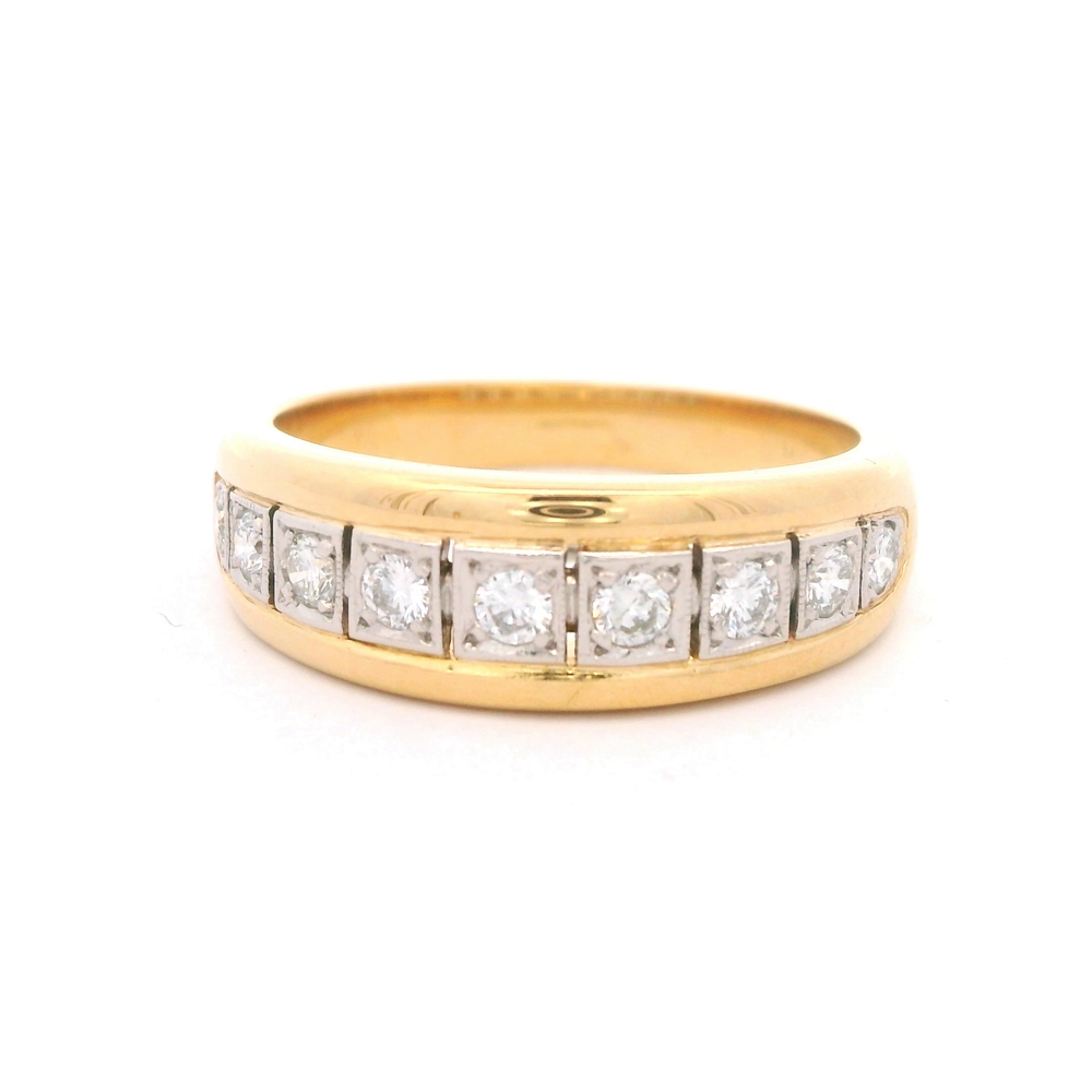 Anillo 18K Cintillo Dos Oros