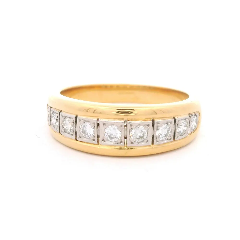Anillo 18K Cintillo Dos Oros