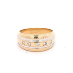 Anillo 14K Bombé Dos Oros