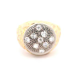 Anillo 18K Sello Bombé Dos Oros