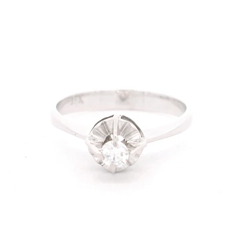 Anillo 18K Solitario Diamante
