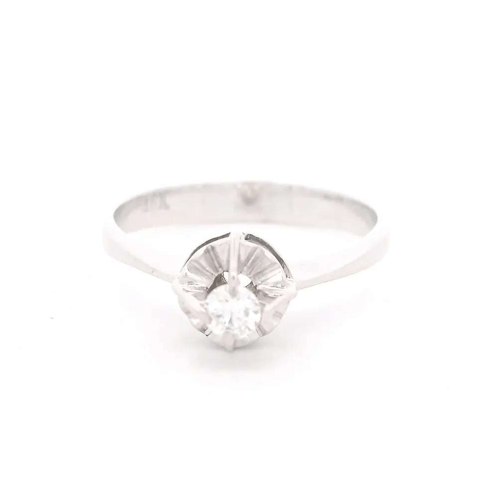 Anillo 18K Solitario Diamante