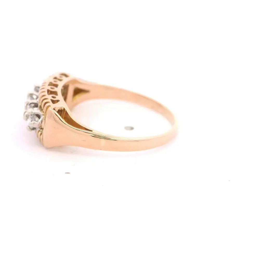 Anillo 18K Cintillo Calado Diamantes