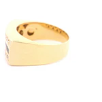 Anillo 18K Sello Piedras Negras