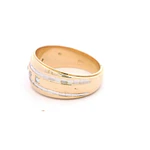 Anillo 14K Bombé Dos Oros