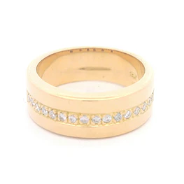 Anillo de Oro 18K Cintillo con 16 Diamantes