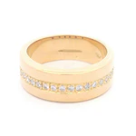 Anillo de Oro 18K Cintillo con 16 Diamantes
