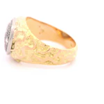 Anillo 18K Sello Bombé Dos Oros