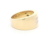Anillo 18K Cintillo Doble Diamantes