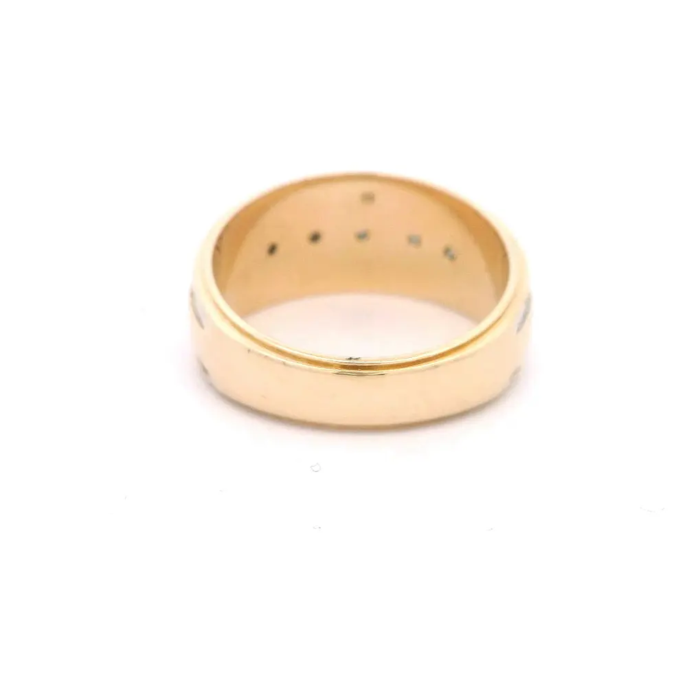 Anillo 14K Bombé Dos Oros
