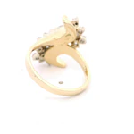 Anillo 14K Crossed Dos Oros