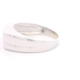 Anillo 10K Sello Ónix y Diamantes