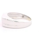 Anillo 10K Sello Ónix y Diamantes