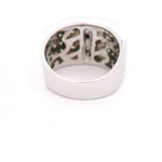 Anillo 18K Sello Geométrico Diamantes