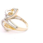 Anillo de Oro 18K Dos Oros con Diamantes