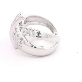 Anillo Oro Blanco 18K con Diamantes