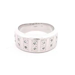 Anillo de Oro Blanco 18K con Diamantes