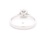 Anillo de Oro Blanco 18K Rodinado Halo con Diamantes