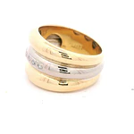 Anillo de Oro 18K Dos Oros con Diamantes