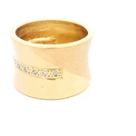 Anillo de Oro Amarillo 18K Tuerca con Diamantes
