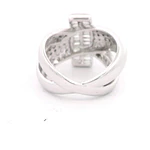 Anillo Oro Blanco 18K con Diamantes